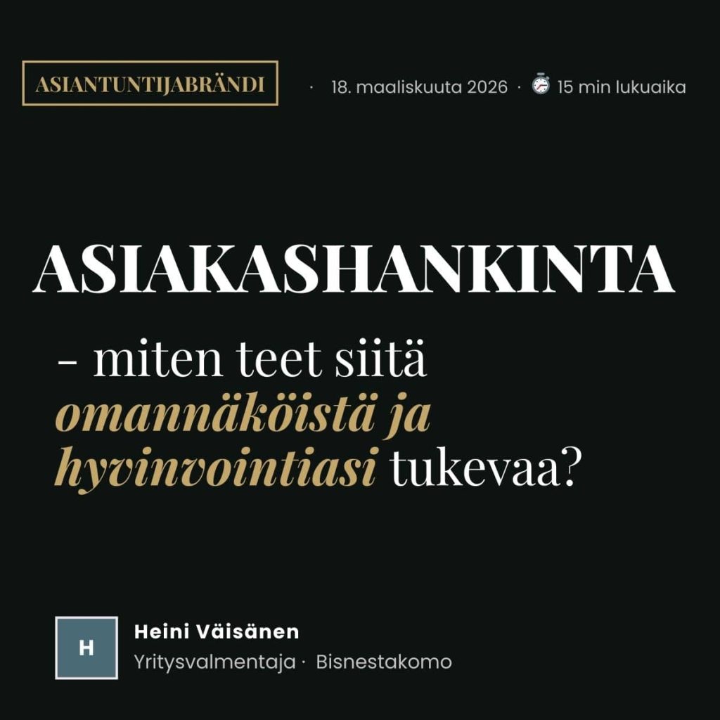 Asiakashankinta blogiartikkeli