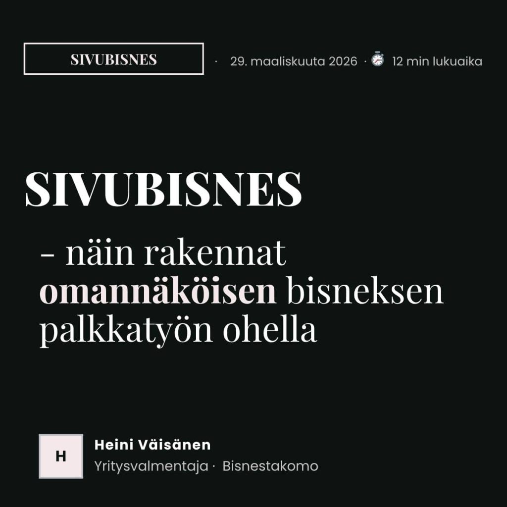 Bisnestakomo blogi sivubisnes